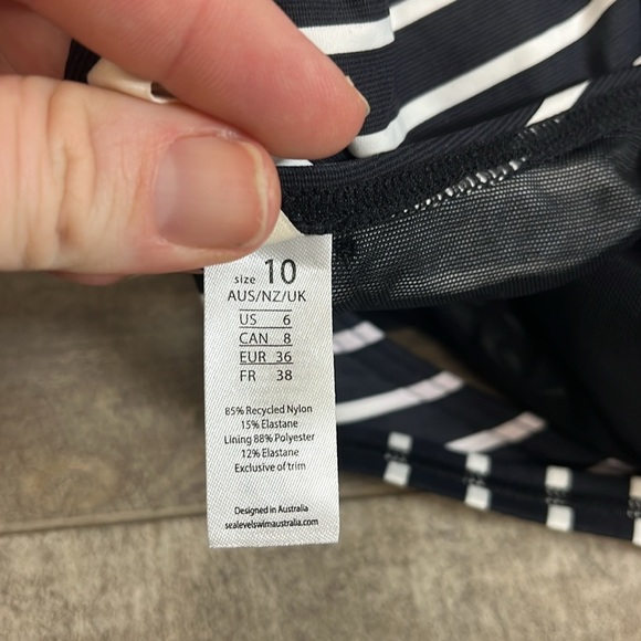 NWOT Sea Level Cross Front Striped One Piece - Picture 14 of 14